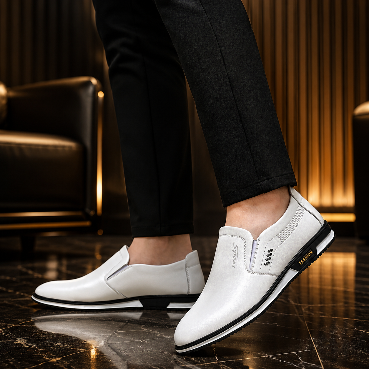 Luxury Men's Leather Shoes Comfortable Loafers Slip on Male Moccasins Non Slip Driving Shoes High Quality Men Shoes Plus Size