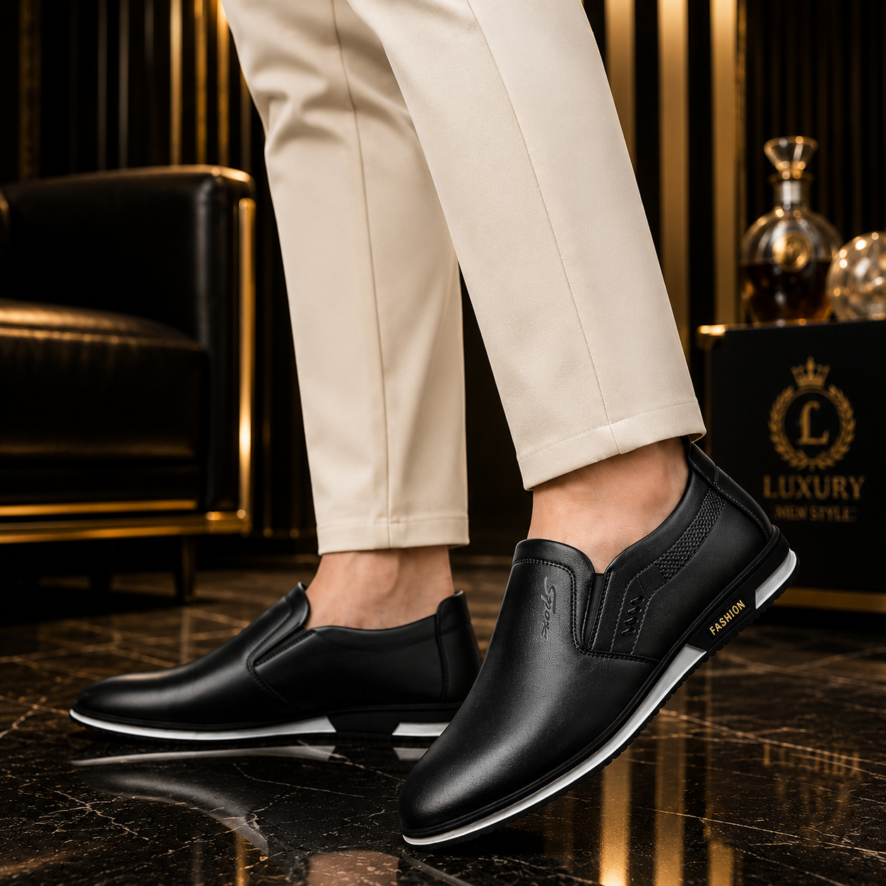 Luxury Men's Leather Shoes Comfortable Loafers Slip on Male Moccasins Non Slip Driving Shoes High Quality Men Shoes Plus Size